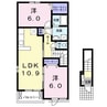アルテミスＢ 2LDKの間取り