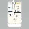 プルメリア 1LDKの間取り