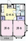 エルディムイイダ 2DKの間取り