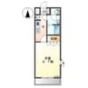 グリーンパークＤ棟 1Kの間取り