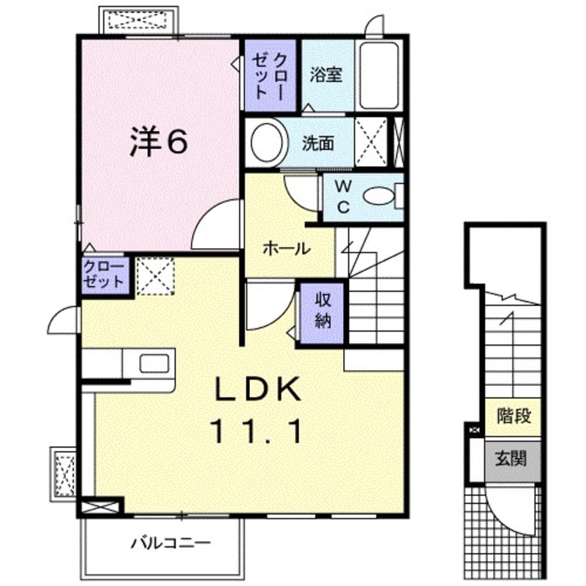 間取図 グランディールＡ