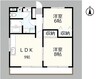 サンハイツ・ヒラノ 2LDKの間取り