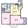 メイプル・ハイム　Ｂ 2DKの間取り