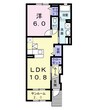 メゾン・コンフォート 1LDKの間取り