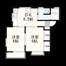 ミユキプレイス大泉城之内 2DKの間取り
