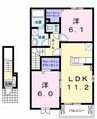 ケヤキパークＡ 2LDKの間取り