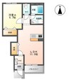 ブランノワールII 1LDKの間取り