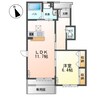 レ・セーナ 1LDKの間取り