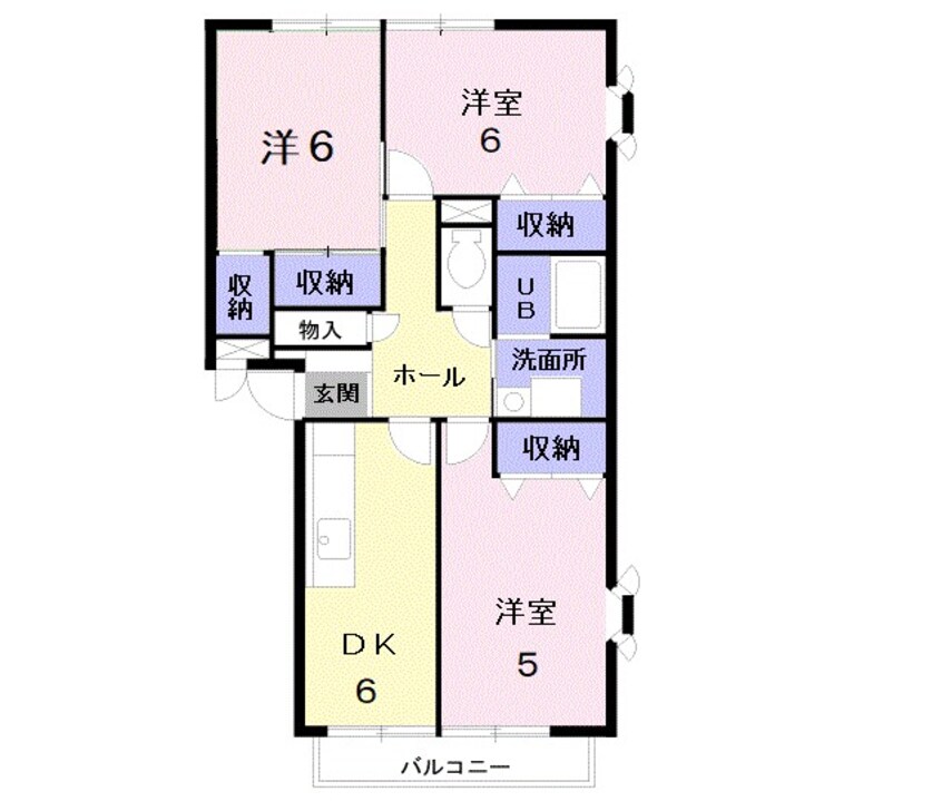 間取図 クローバーヒルズＢ