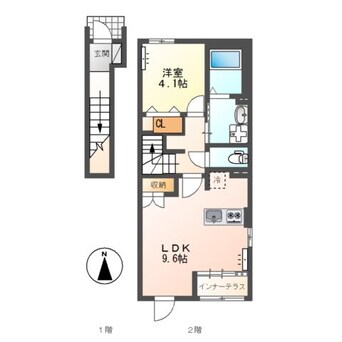 間取図 仮）太田市西新町新築アパート