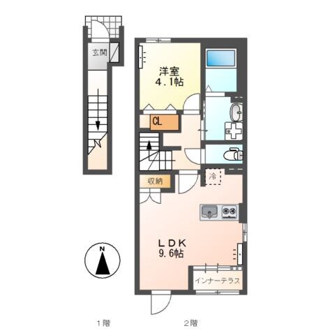 間取り図 仮）太田市西新町新築アパート