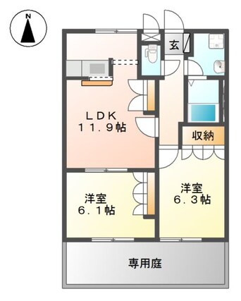 間取図 グリーンパークＢ棟