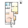 アラモード　ガーデン 1LDKの間取り