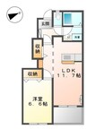ファインシア 1LDKの間取り