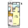 カーサクレア神屋町 1LDKの間取り