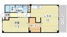 城乾ハイツ 1LDKの間取り