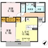 コンフォート上原田　B棟 2LDKの間取り