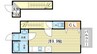 メモアール 1Rの間取り