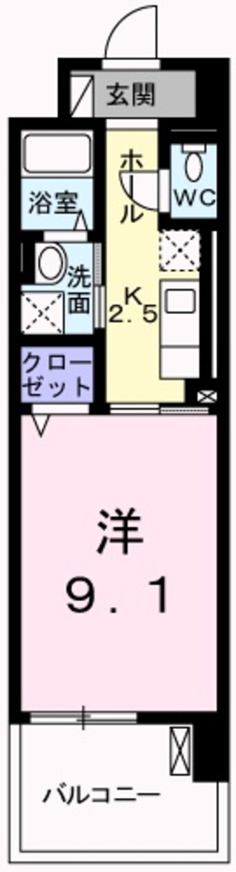 間取図 クレール姫路Ⅱ