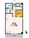ルミナスコート安田 1Rの間取り