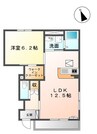 ベルクレスト 1LDKの間取り