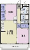 アネックスイースト 2LDKの間取り