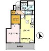 モダンコート東阿保 1LDKの間取り