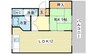 北山マンション 1LDKの間取り