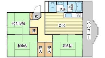 間取図 ローレルハイツ姫路田井　東棟