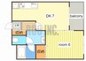 KEIマンション 1DKの間取り