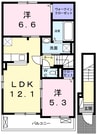 エピナールⅠ 2LDKの間取り
