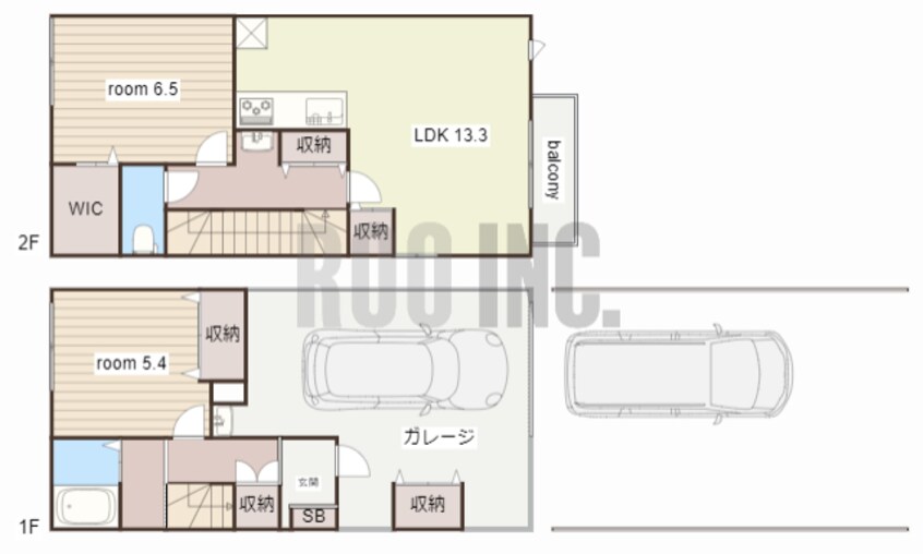 間取図 ガレージロタス井ノ口