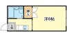 若宮ハイツ 1Kの間取り