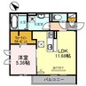 Yama-ni 1LDKの間取り