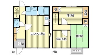 間取図 田寺メゾネットE