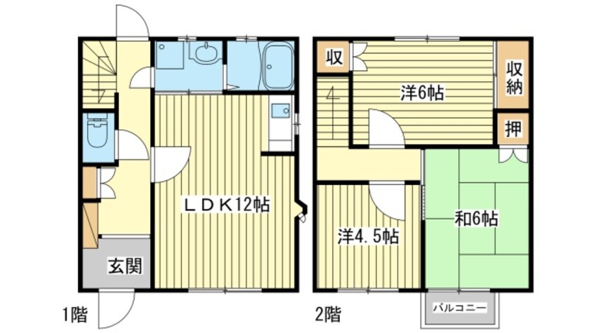 間取図 田寺メゾネットE