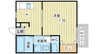 ヌーベル龍野 1Kの間取り
