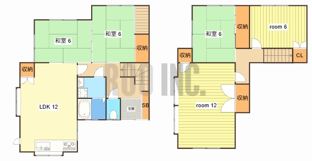 間取り図 津市場借家