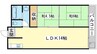 クレアト―レ姫路駅前 2LDKの間取り