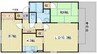 ウィンディーヒルズB 2LDKの間取り