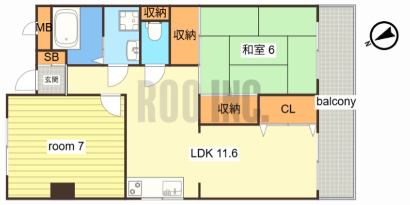 間取図 ハッピーコート駅南大路