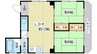 斎藤マンション 2LDKの間取り