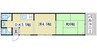 パールハイツ 2DKの間取り