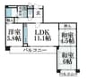 クリーンピア西二階町 3LDKの間取り
