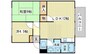 アーバン寺内 2LDKの間取り