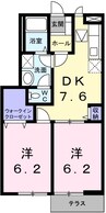 サンシャルマン 2DKの間取り