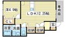 イストワールB 1LDKの間取り