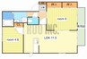 ベニール今宿 2LDKの間取り