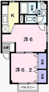 エルムＡ 2Kの間取り