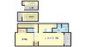 エスペランサⅢ 1LDKの間取り